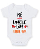Me and My Uncle Love LUTON TOWN Personalised FOOTBALL TEAM Baby Grow