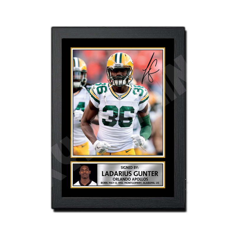 LaDarius Gunter 1 Limited Edition Football Signed Print - American Footballer