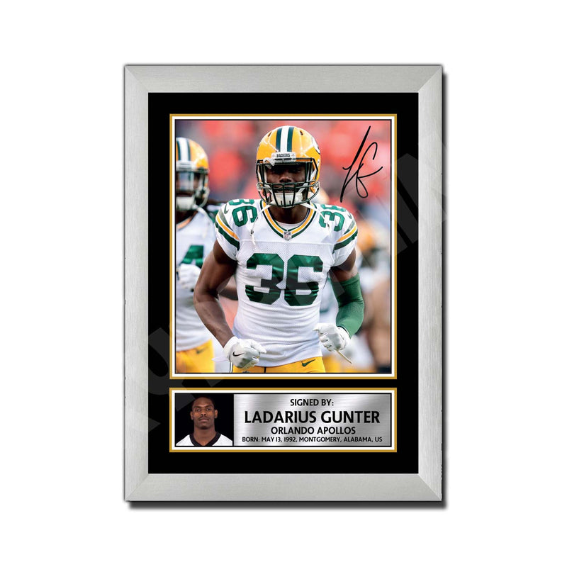 LaDarius Gunter 1 Limited Edition Football Signed Print - American Footballer