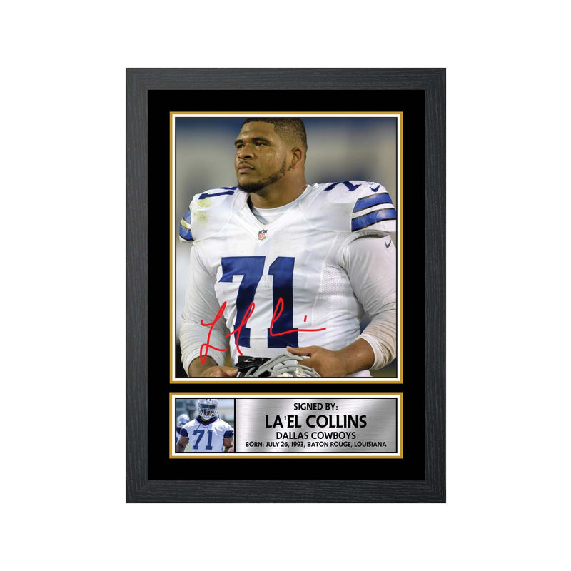 La'el Collins 2 Limited Edition Football Signed Print - American Footballer