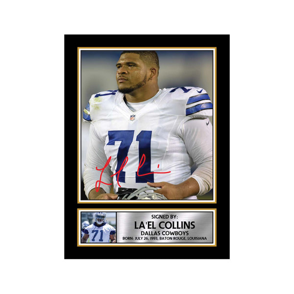 La'el Collins 2 American Football Printed Signature Print