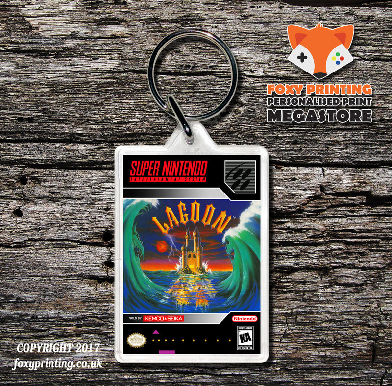 Lagoon Game Inspired Retro Gaming Keyring