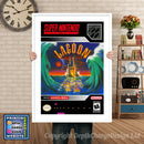 Lagoon Super Nintendo GAME INSPIRED THEME Retro Gaming Poster A4 A3 A2 Or A1