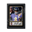 Lamar Jackson 1 Limited Edition Football Signed Print - American Footballer
