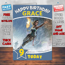 Lara Croft Inspired Style Game Kids Inspired Birthday Card (SA)