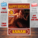 Personalised Lara Croft 2013 Inspired Style Game Kids Inspired Birthday Card (SA)