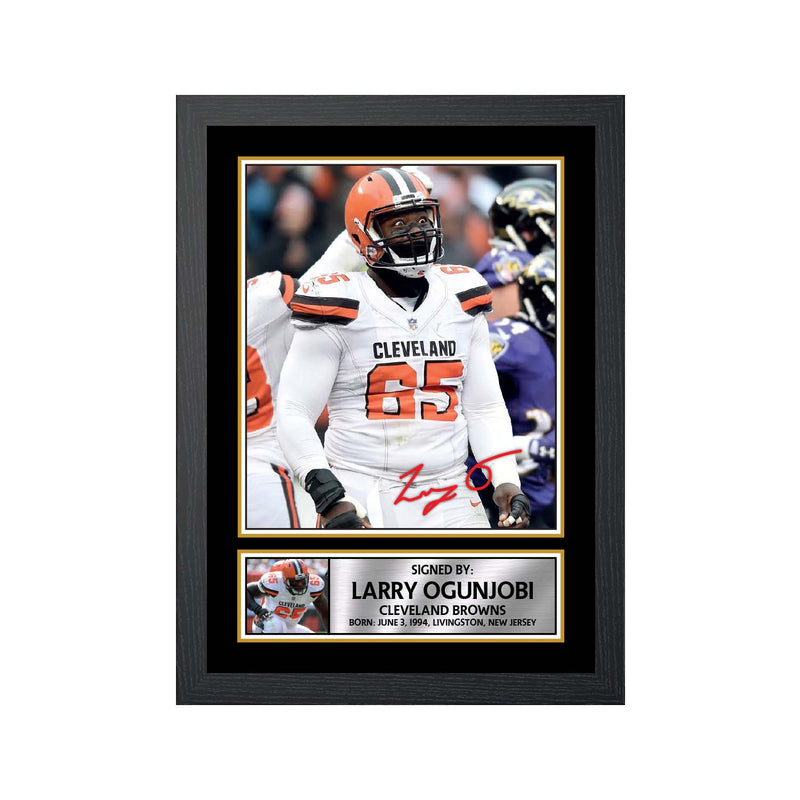 Larry Ogunjobi 2 Limited Edition Football Signed Print - American Footballer