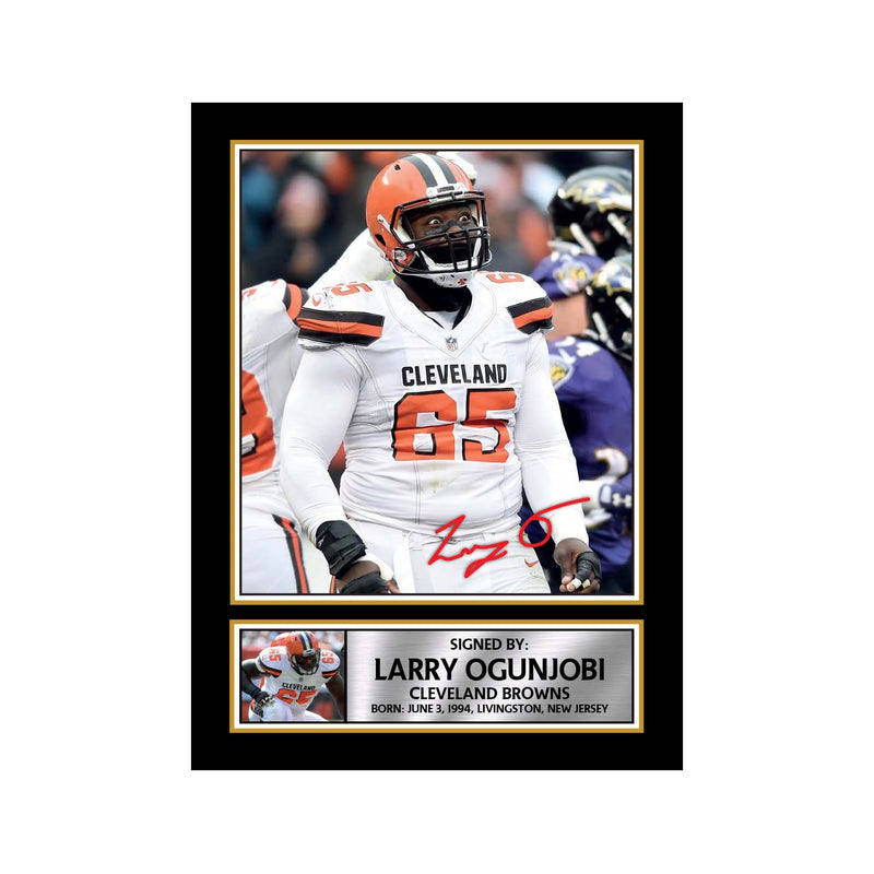 Larry Ogunjobi 2 Limited Edition Football Signed Print - American Footballer