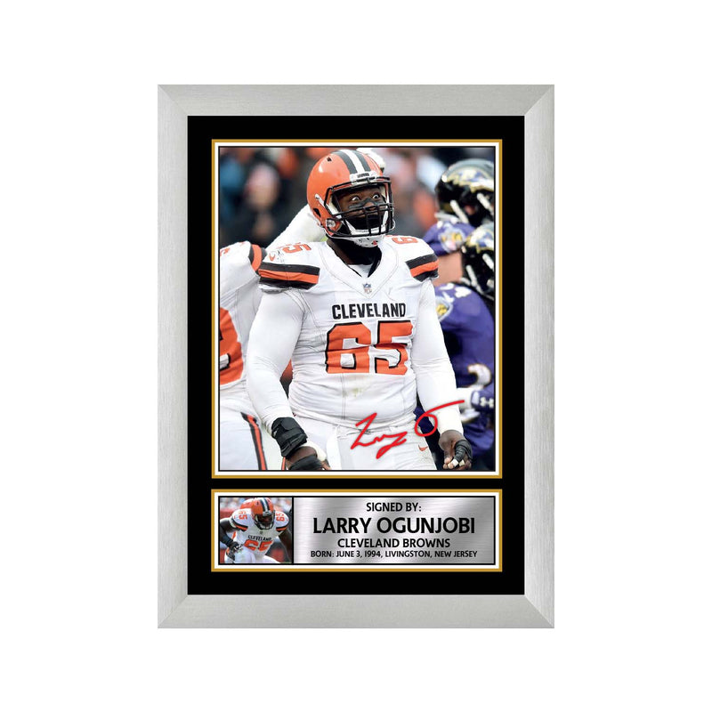 Larry Ogunjobi 2 Limited Edition Football Signed Print - American Footballer