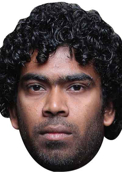 Laasith Malinga Cricket Celebrity Face Mask Fancy Dress Cardboard Costume Mask