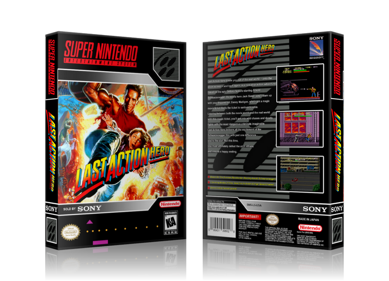 Last Action Hero Replacement Nintendo SNES Game Case Or Cover