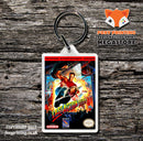 Laser Invasion Retro NES Game Cover Art Gaming Keyring