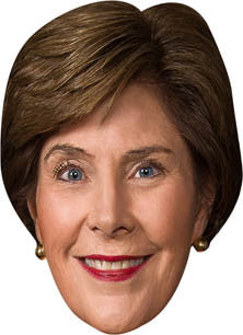 Laura Bush Face Mask – Fancy Dress Cardboard Costume Mask