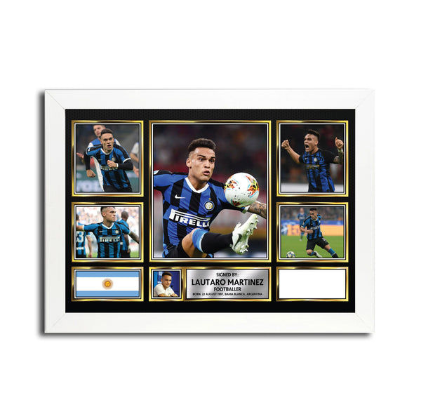 Lautaro Martínez MC1682 Printed Signature Football Poster – Reproduction Print
