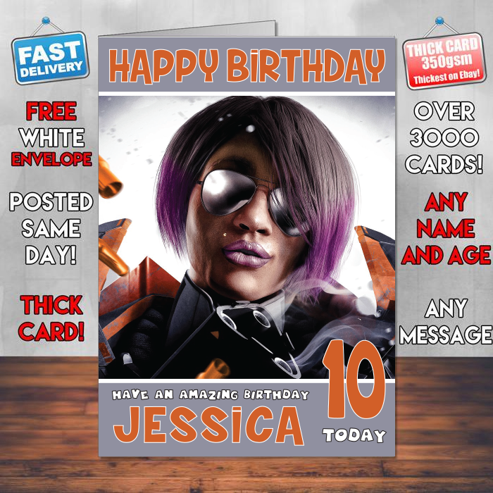 Personalised Lawbreakers Maverick Inspired Style Game Kids Inspired Birthday Card (SA)