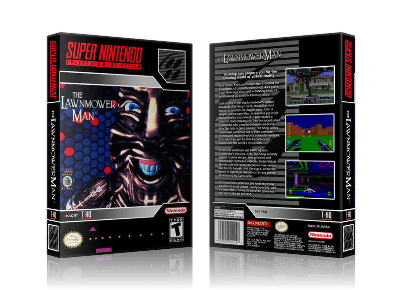 Lawnmower Man Replacement Nintendo SNES Game Case Or Cover