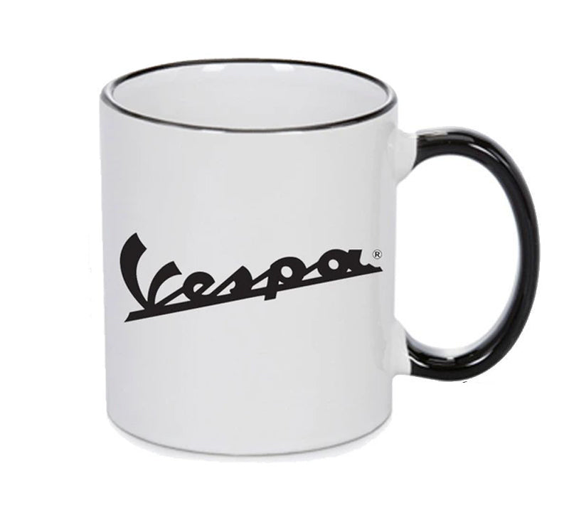 Vespa black Personalised Printed Mug