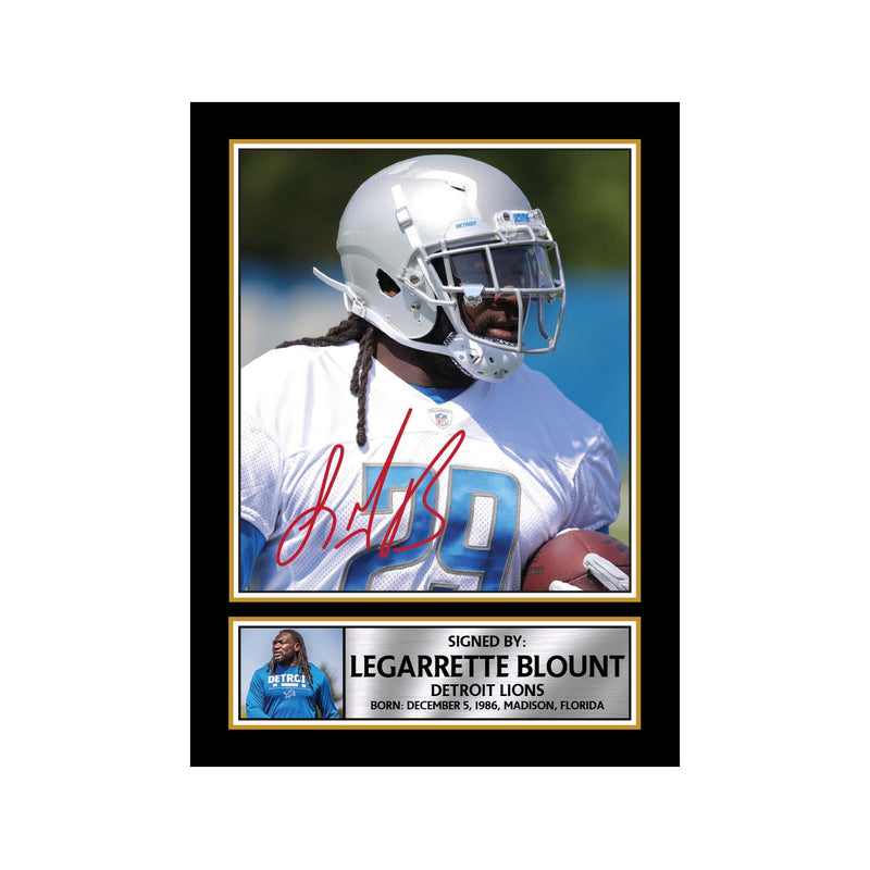 LeGarrette Blount Limited Edition Football Signed Print - American Footballer