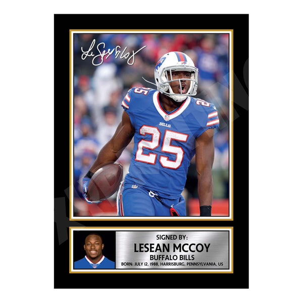 LeSean McCoy 1 American Football Printed Signature Print