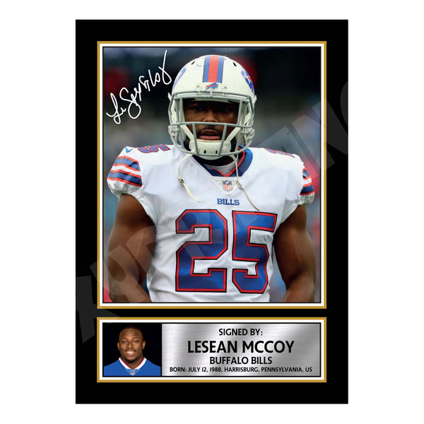 LeSean McCoy 2 American Football Printed Signature Print