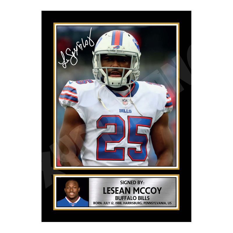 LeSean McCoy 2 Limited Edition Football Signed Print - American Footballer
