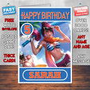 Personalised League Of Legends Fiora Inspired Style Game Kids Inspired Birthday Card (SA)