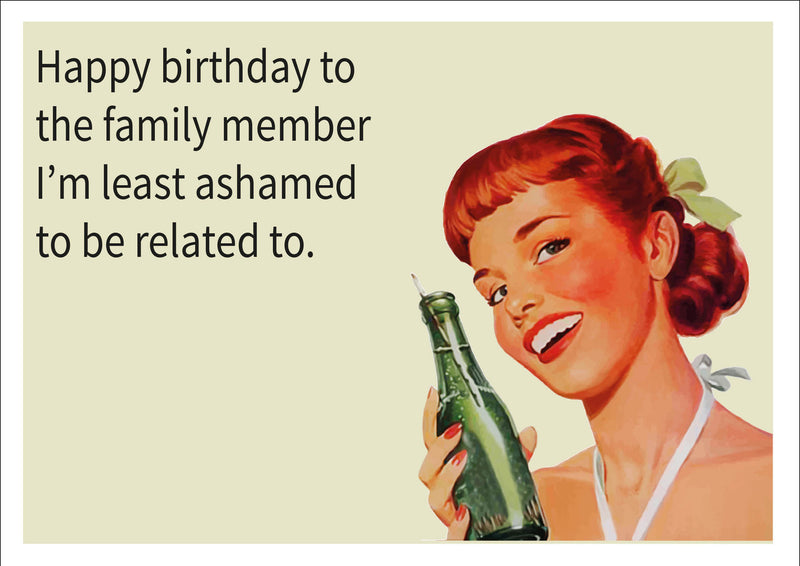 Least Ashamed INSPIRED Adult Personalised Birthday Card Birthday Card