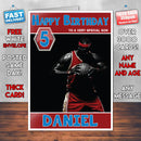 Lebron James Theme Inspired Kids Inspired Adult Personalised Sports Birthday Card (SA)