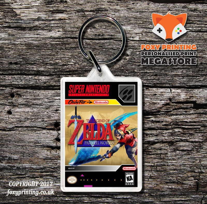 Legend Of Zelda - Parallel Worlds Game Inspired Retro Gaming Keyring