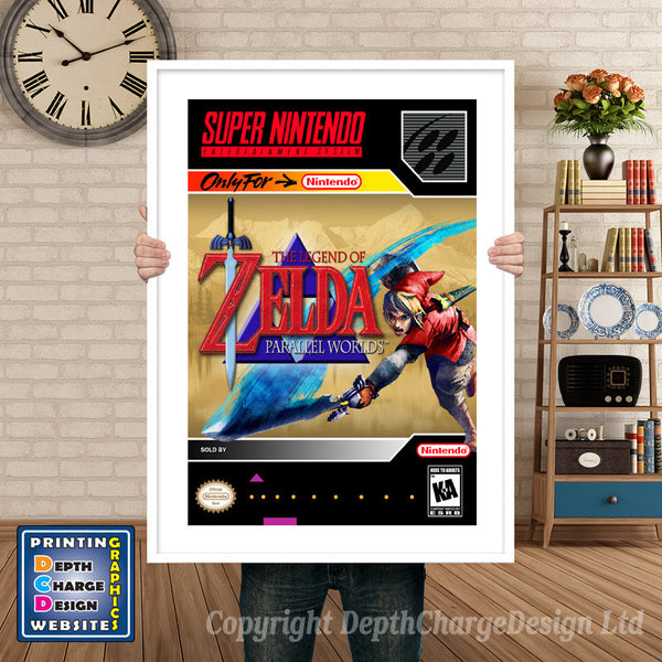 Legend of Zelda Parallel Worlds Super Nintendo Game Inspired Theme Retro Gaming
