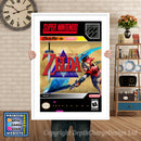 Legend Of Zelda  Parallel Worlds Super Nintendo GAME INSPIRED THEME Retro Gaming Poster A4 A3 A2 Or A1