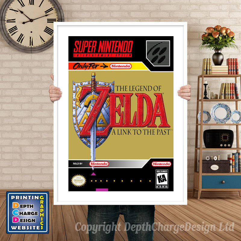 Legend Of Zelda A Link To The Past Super Nintendo GAME INSPIRED THEME Retro Gaming Poster A4 A3 A2 Or A1