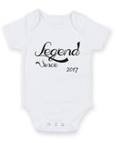 Legend Since 2017 Personalised Baby Boy Girl Unisex Short Sleeve Bodysuit