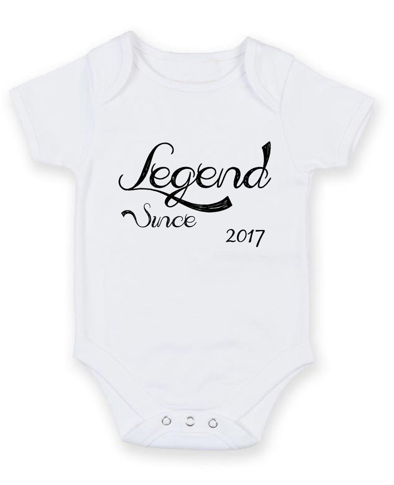 Legend Since 2017 Personalised Baby Boy Girl Unisex Short Sleeve Bodysuit