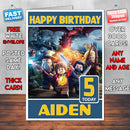 Personalised Lego The Hobbit Inspired Style Game Kids Inspired Birthday Card (SA)