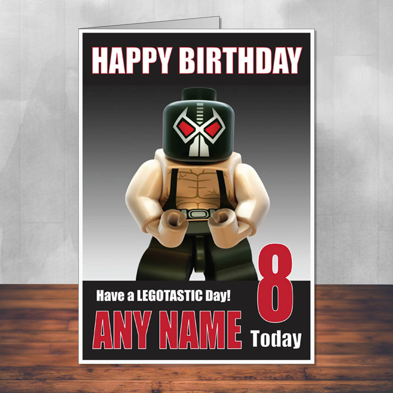 Lego Design 9 THEME INSPIRED Style PERSONALISED Kids Adult FUNNY Birthday Card