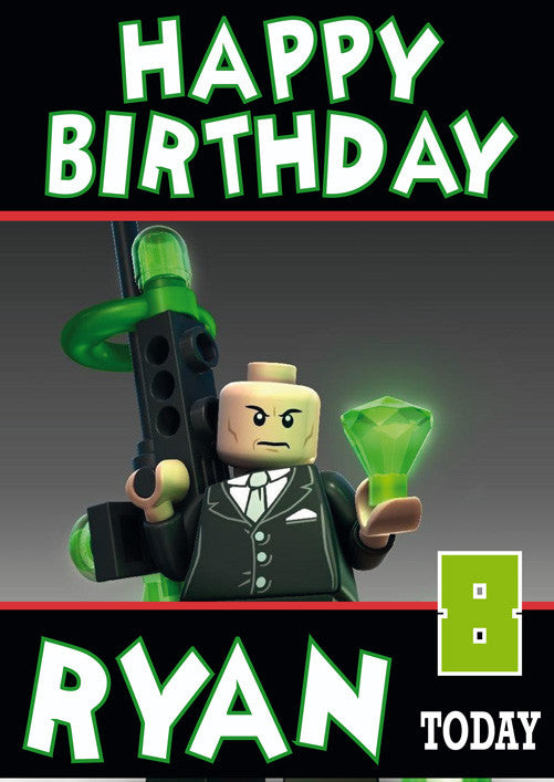Lego Batman DC Hero 1 THEME INSPIRED Style Kids Adult FUNNY Birthday Card
