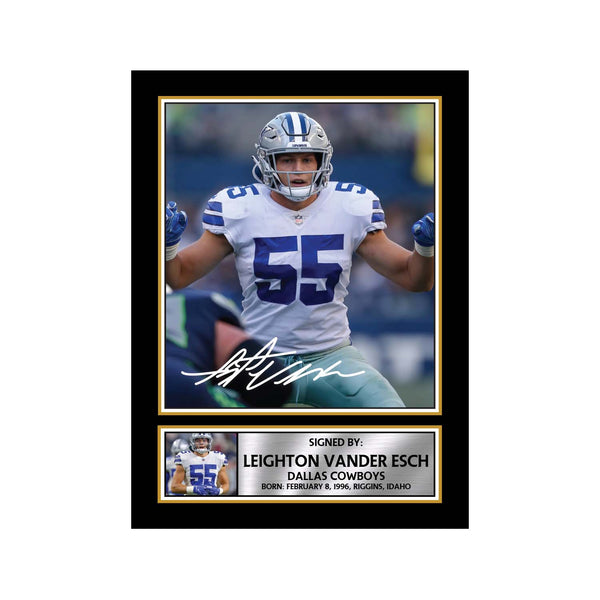 Leighton Vander Esch American Football Printed Signature Print