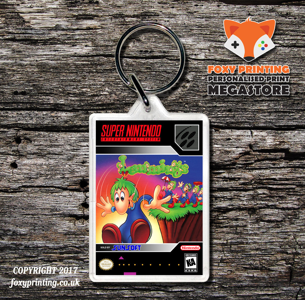Lemmings Game Inspired Retro Gaming Keyring