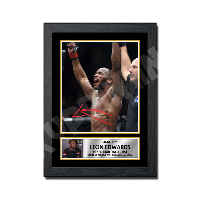 Leon Edwards Limited Edition MMA Wrestler Signed Print - MMA Wrestling