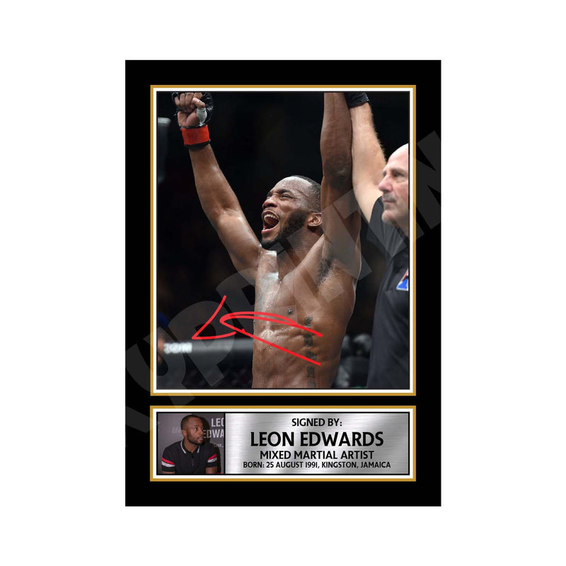 Leon Edwards Limited Edition MMA Wrestler Signed Print - MMA Wrestling