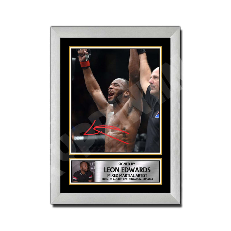 Leon Edwards Limited Edition MMA Wrestler Signed Print - MMA Wrestling