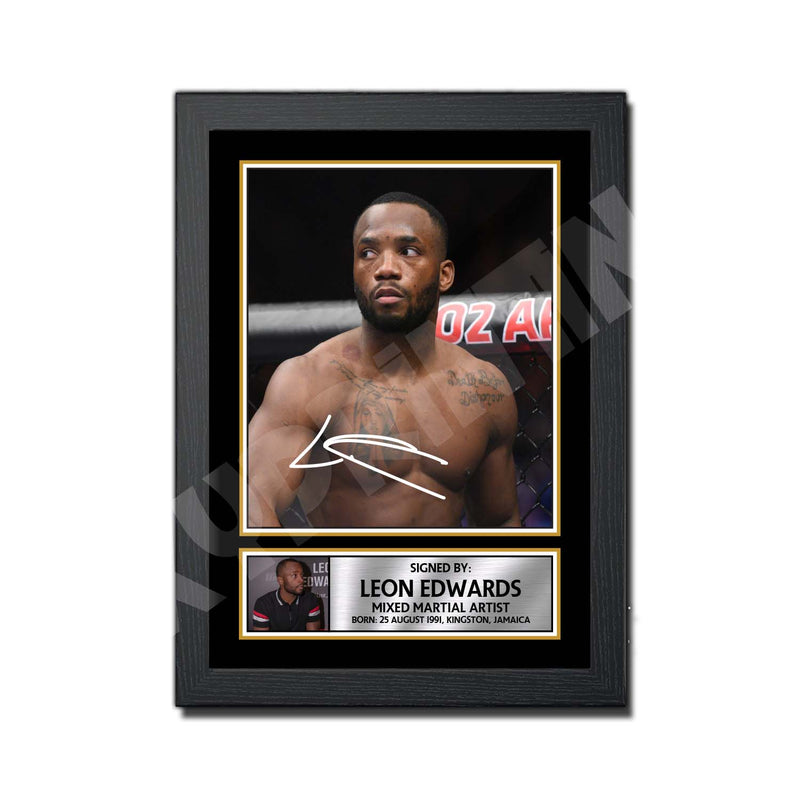 Leon Edwards 2 Limited Edition MMA Wrestler Signed Print - MMA Wrestling