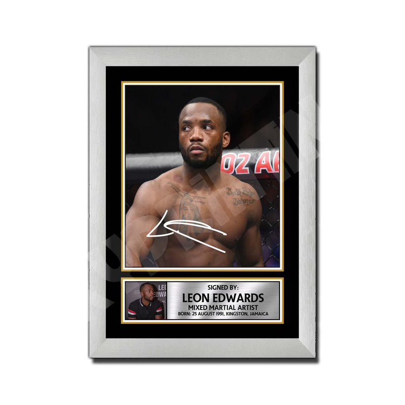 Leon Edwards 2 Limited Edition MMA Wrestler Signed Print - MMA Wrestling