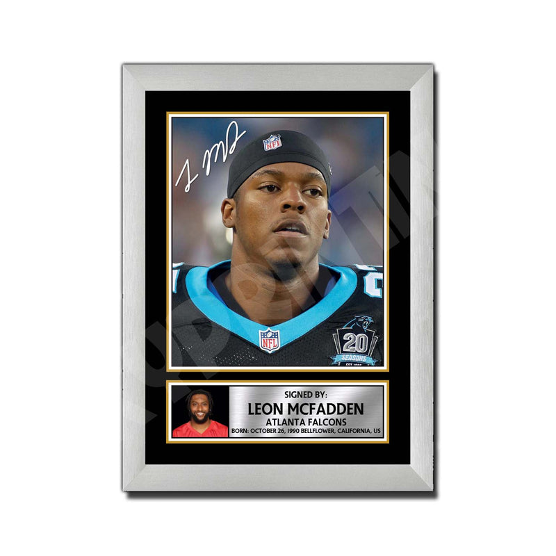 Leon McFadden 1 Limited Edition Football Signed Print - American Footballer