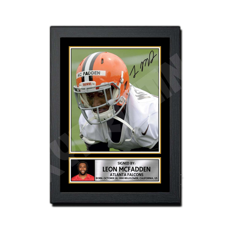 Leon McFadden 2 Limited Edition Football Signed Print - American Footballer
