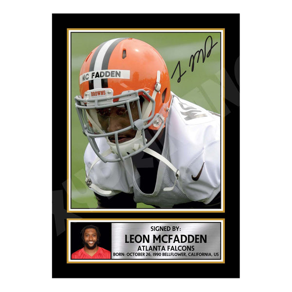 Leon McFadden 2 American Football Printed Signature Print