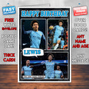 Leroy Sane Man City Inspired Style Personalised Football Birthday Card