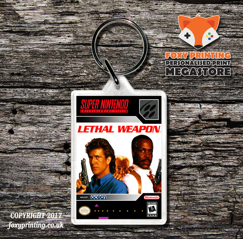 Lethal Weapon Game Inspired Retro Gaming Keyring
