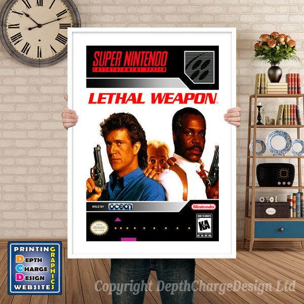 Lethal Weapon Super Nintendo Game Inspired Theme Retro Gaming Poster